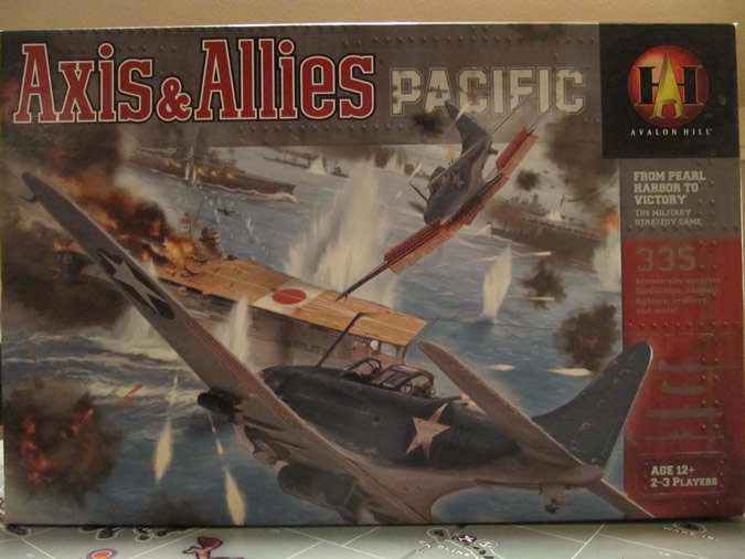 a picture showing the "335" box cover for Axis & Allies: Pacific