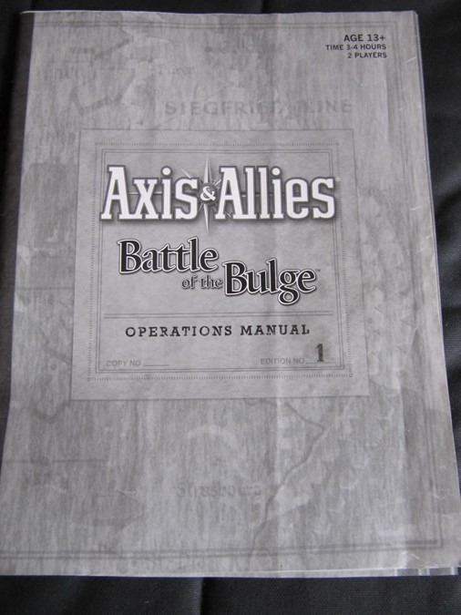 Axis & Allies Battle of the Bulge - Rule Book