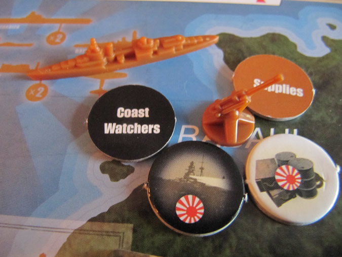 Axis & Allies Guadalcanal: New anti-aircraft and supply tokens