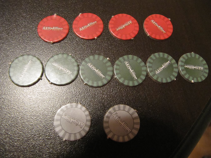 Axis & Allies 1941 - New cardboard chips.