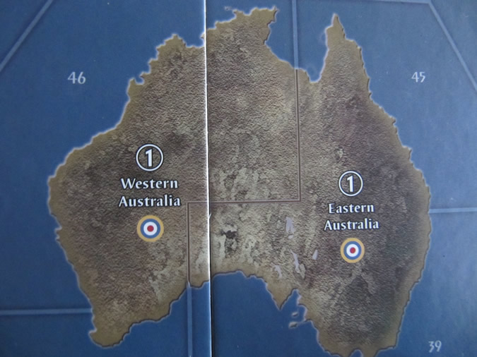 Axis & Allies 1942 - Australia - 2 territories.