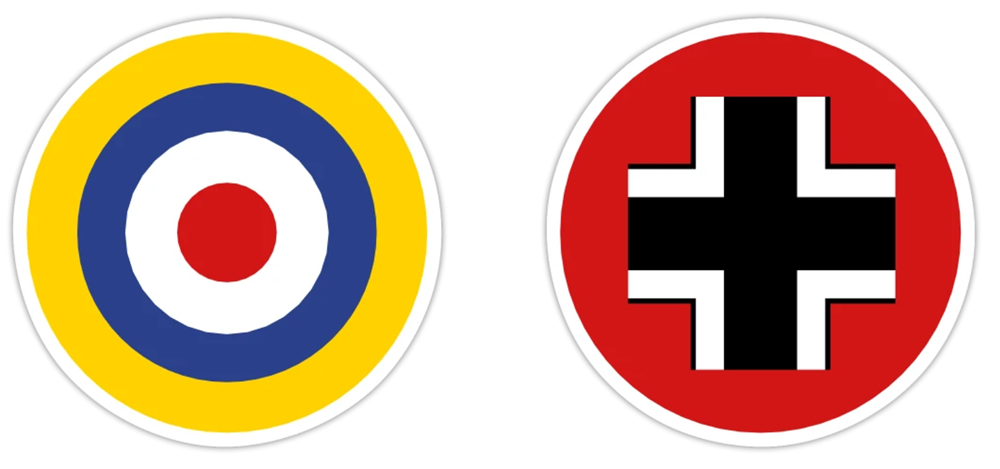 Axis & Allies Stickers - UK and Germany Symbols