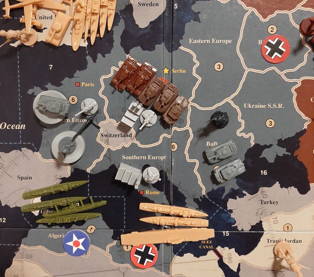 Europe and Africa in Axis & Allies Revised.